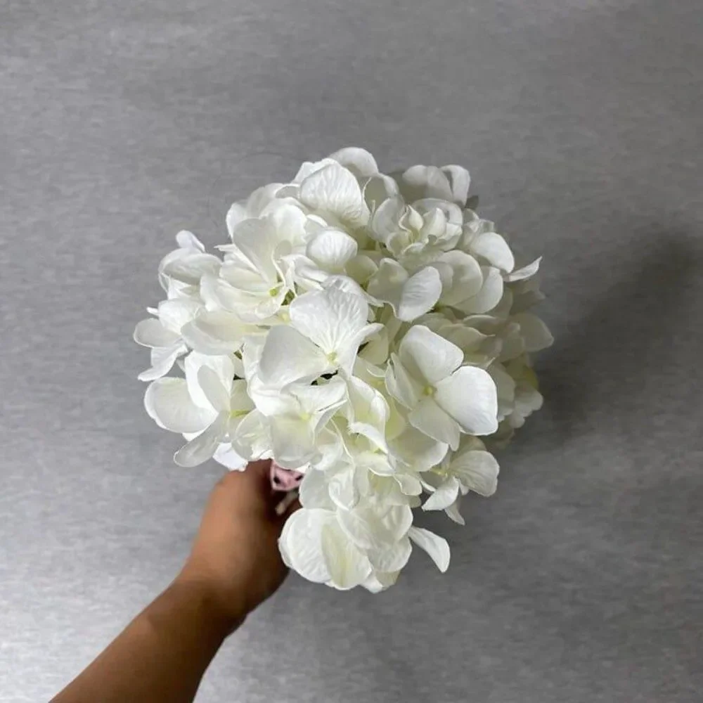 Target Artificial Long Stem Hydrangea in Glass Vase & Filler Floral Arrangement